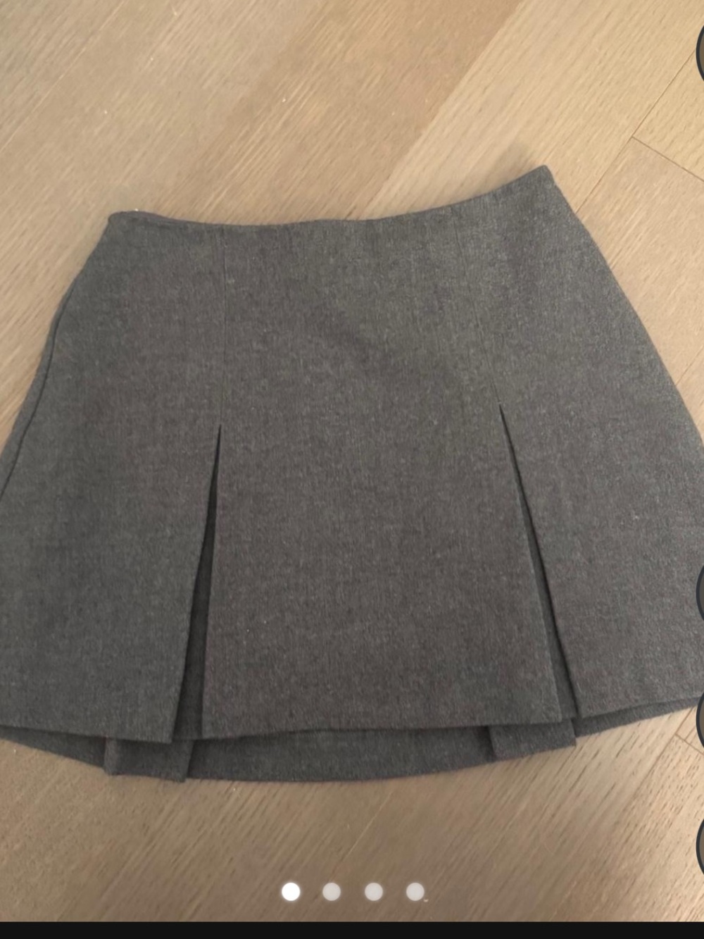 Abercrombie & Fitch Charcoal Pleated Mini Skirt